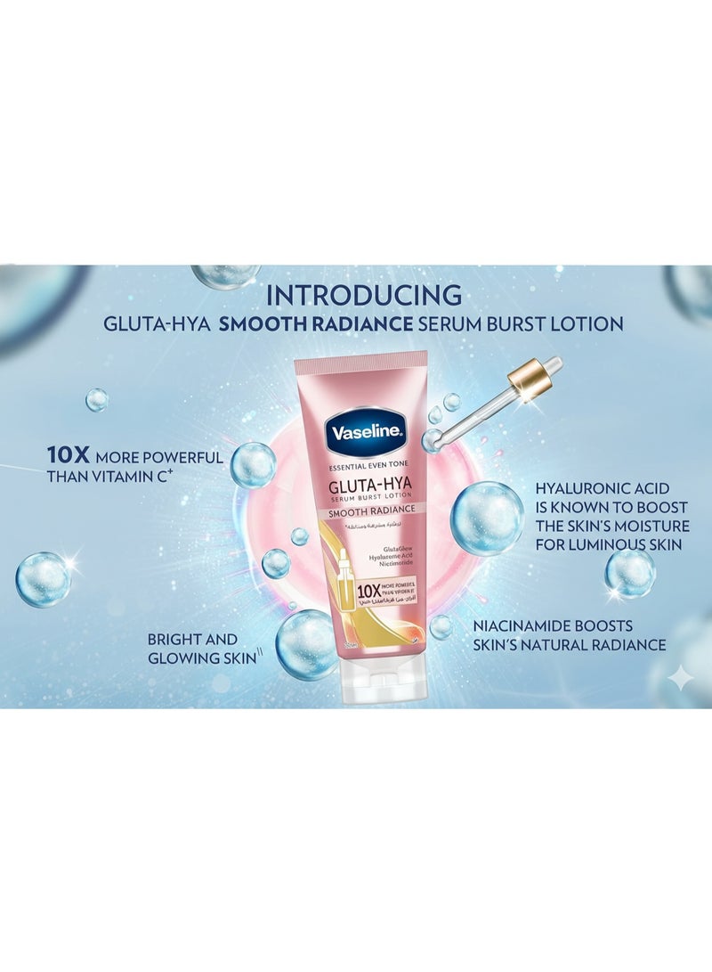 Vaseline Gluta-Hya Serum Burst, Smooth Radiance, Essential Even Tone Body Lotion 200ml - Image 3